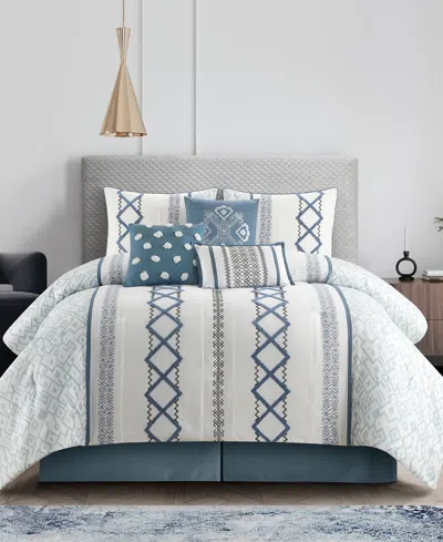 Stratford Park Anthony 7-pc. Comforter Set, King In Blue