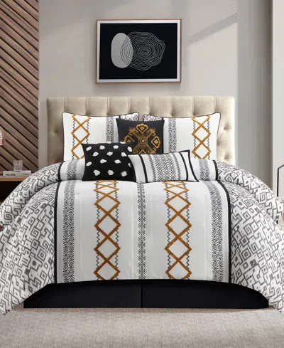Stratford Park Anthony 7-pc. Comforter Set, Queen In Black Gold