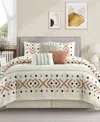 Stratford Park Olga Geometric 7-pc. Comforter Set, Queen In Taupe