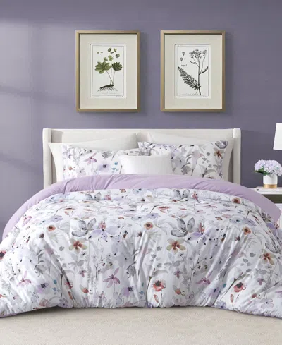 Stratford Park Pantoja Floral 3-pc. Comforter Set, Twin In Purple
