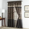 Stratford Park Patryk Rod Pocket Light-filtering Set Of 4 Curtain Panel In Black