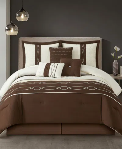 Stratford Park Penley 7-pc. Comforter Set, King In Brown