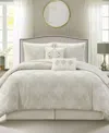 Stratford Park Prissa Medallion 6-pc. Comforter Set, King In White