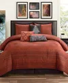Stratford Park Raja Damask 7-pc. Comforter Set, California King In Rust