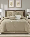 Stratford Park Safina Floral 7-pc. Comforter Set, King In Brown
