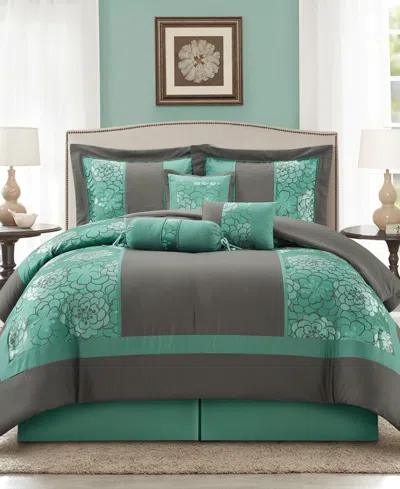 Stratford Park Sibyl Jacquard 7-pc. Comforter Set, King In Blue