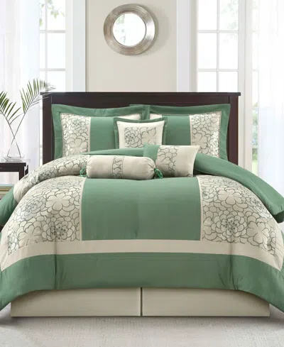 Stratford Park Sibyl Jacquard 7-pc. Comforter Set, King In Green