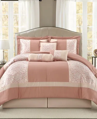 Stratford Park Sibyl Jacquard 7-pc. Comforter Set, King In Pink
