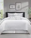 Stratford Park Slavia Leaves 7-pc. Comforter Set, California King In White