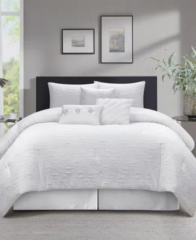 Stratford Park Slavia Leaves 7-pc. Comforter Set, California King In White