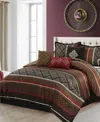 Stratford Park Tefia Jacquard Damask 7-pc. Comforter Set, California King In Red