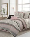 Stratford Park Tefia Jacquard Damask 7-pc. Comforter Set, California King In Blush