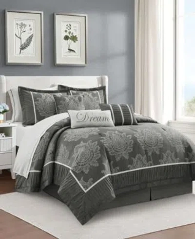Stratford Park Therese Damask 15 Piece Comforter Sets In Blue