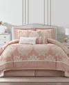 Stratford Park Therese Damask 7-pc. Comforter Set, King In Pink