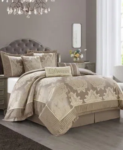 Stratford Park Therese Damask Comforter Sets In Beige