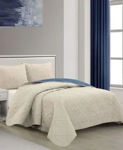 Stratford Park Tina Geometric 3 Piece Quilt Sets In White
