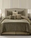 Stratford Park Trinity Geometric 9-pc. Comforter Set, Queen In Brown