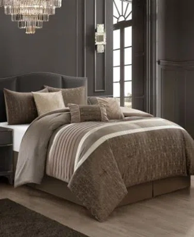 Stratford Park Trinity Geometric Comforter Sets In Taupe
