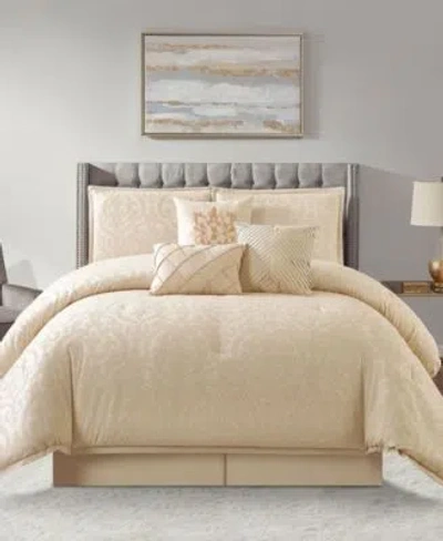 Stratford Park Velveeta Damask Comforter Sets In Gold