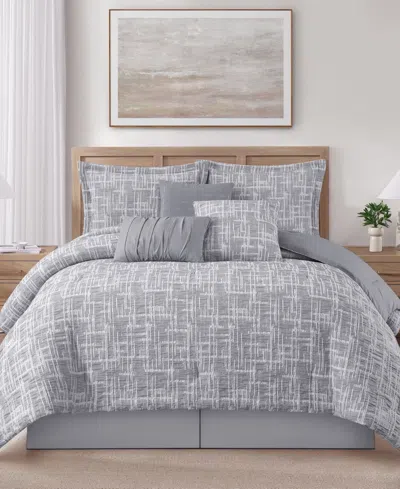 Stratford Park Yllena Geometric 7-piece Comforter Set, California King In Gray