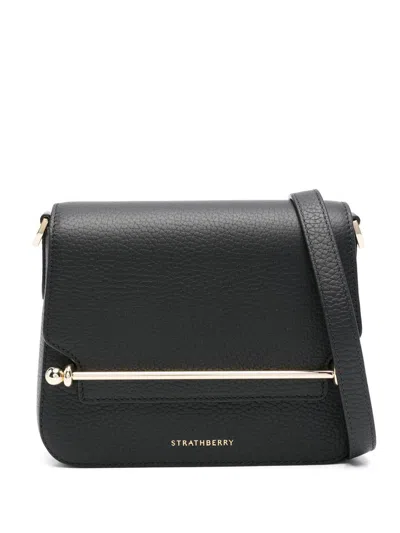 Strathberry Ace Mini Grain Black Bags