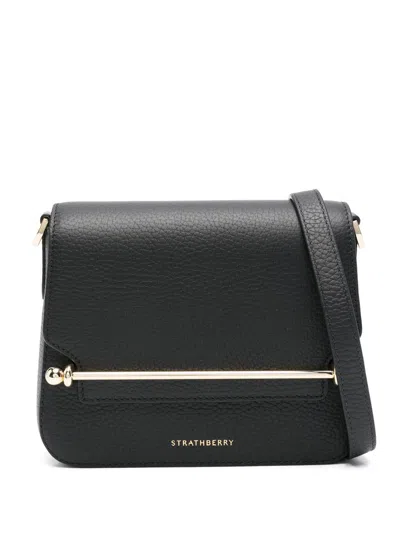 Strathberry Ace Mini Grain Black Bags