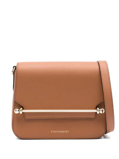 Strathberry Ace Mini Grain Tan Bags In Brown