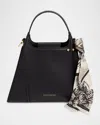 Strathberry Arkshell Leather Top-handle Bag In Black