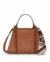 Strathberry Arkshell Medium Leather Handbag In Brown
