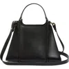 Strathberry Arkshell Top Handle Leather Bag In Black