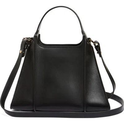 Strathberry Arkshell Top Handle Leather Bag In Black