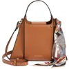 Strathberry Arkshell Top Handle Leather Bag In Tan