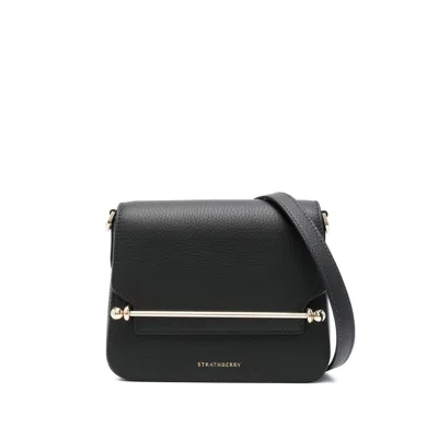 Strathberry Flip Shoulder Bag In Black