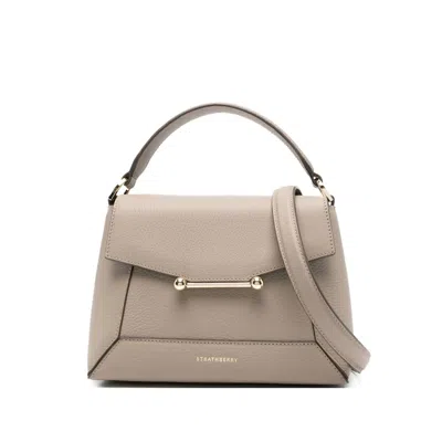 Strathberry Leather Tote Bags In Neutral