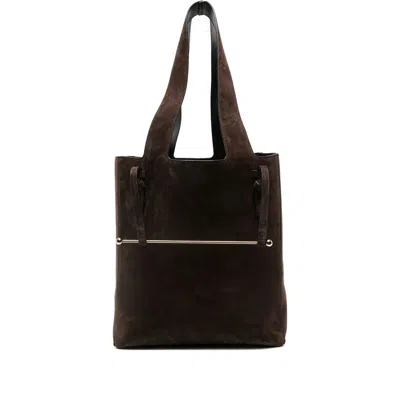 Strathberry Suede Shoulder Bag In Brown