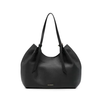 Strathberry Barra Leather Tote Bag In Orange