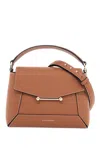 Strathberry Brown Calf Leather Handbag With Mosaic Design And Shoulder Strap Women