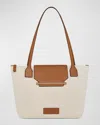 Strathberry Canvas & Leather Travel Tote Bag In Canvas Ecrutan