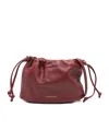 Strathberry Charlotte Drawstring Nappa Leather Crossbody Bag In Burgundy