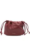 Strathberry Charlotte Drawstring Nappa Leather Crossbody Bag In Burgundy