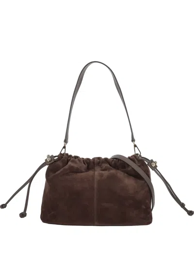 Strathberry Charlotte Drawstring Shoulder Bag In Brown