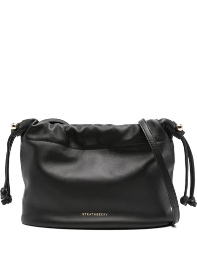 Strathberry Charlotte Drawstring Soft Nappa Black