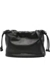 Strathberry Charlotte Drawstring Soft Nappa Black Bags In Black
