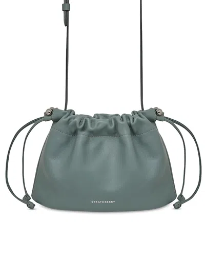 Strathberry Charlotte Drawstring Soft Nappa Crossbody In Blue