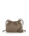 Strathberry Charlotte Drawstring Soft Nappa Crossbody In Brown