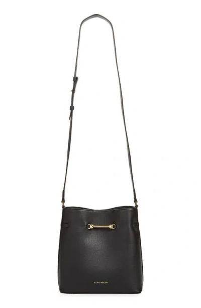 Strathberry Corda Leather Bucket Bag In Black