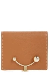 Strathberry Crescent Leather Bifold Wallet In Brown