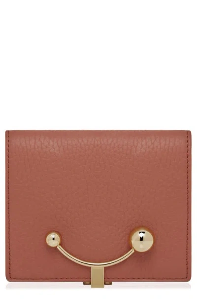 Strathberry Crescent Leather Bifold Wallet In Sienna