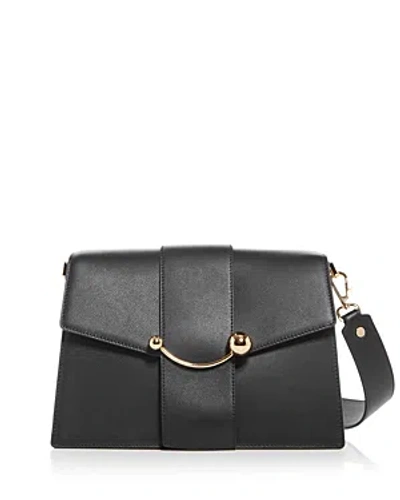 Strathberry Crescent Leather Shoulder Bag In Brown