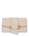 Strathberry Crescent Leather Shoulder Bag In White